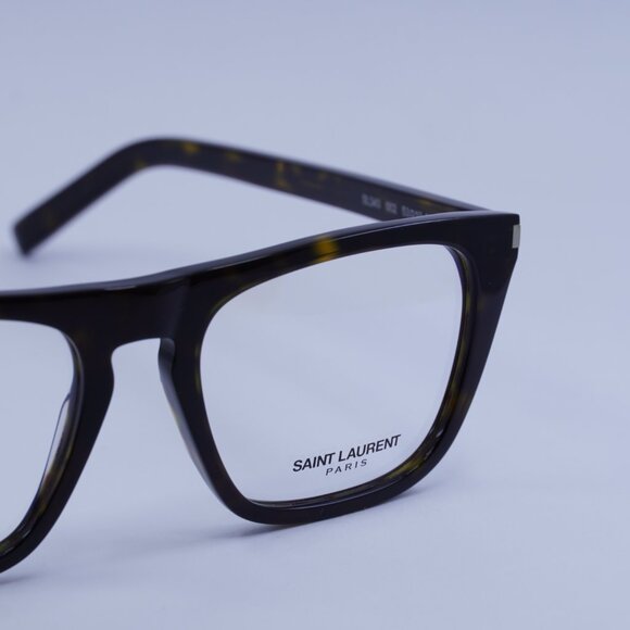 Saint Laurent SL343 002 Eyeglasses Dark Havana 53mm Square Frame - Picture 5 of 10